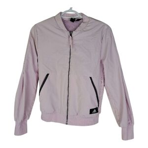 Adidas Originals Light Pink Sherpa Lined Bomber Jacket